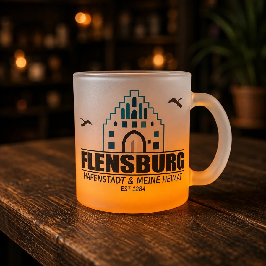 Bedruckte Glastasse von Vision Vibes