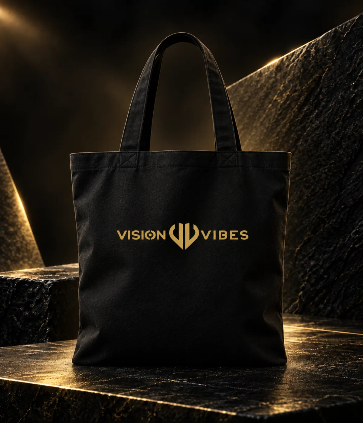 Schwarze Vision Vibes Tragetasche