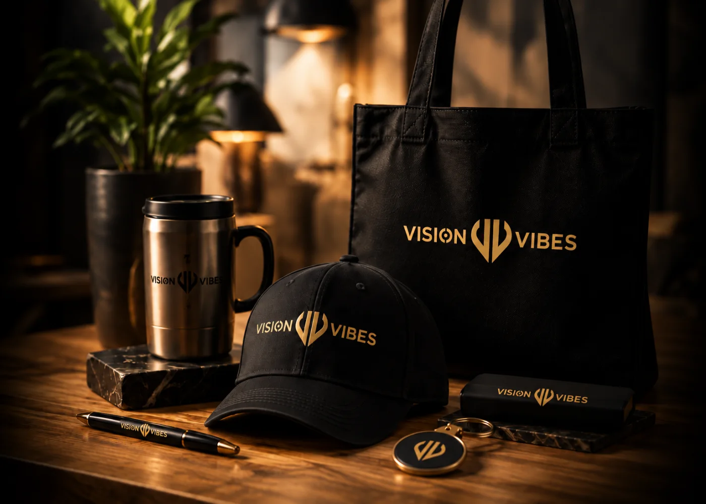 Hochwertige Werbeartikel mit Vision-Vibes-Branding